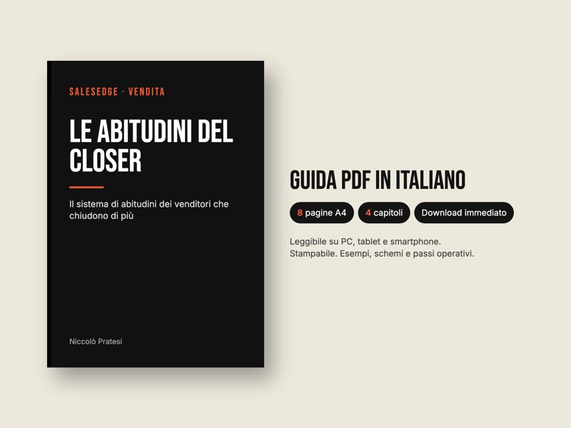 Le Abitudini del Closer