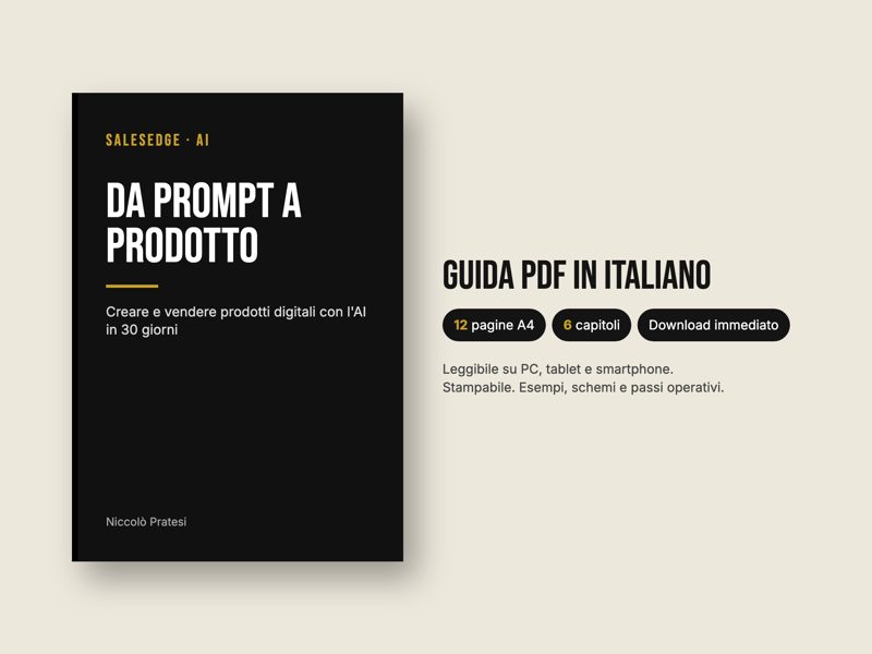 Da Prompt a Prodotto