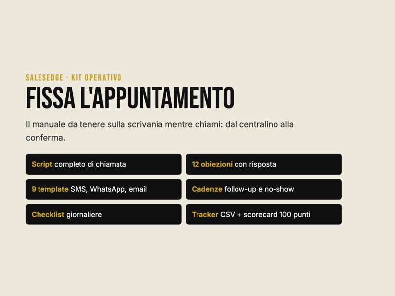 Kit Fissa l'Appuntamento